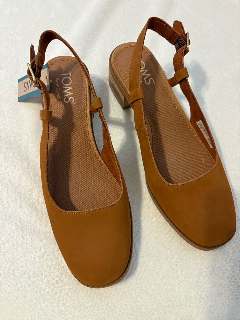 Toms Women's Tan Slingback Clogs